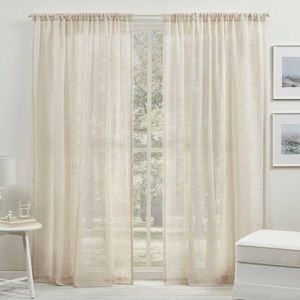 Lauren Ralph Lauren Sheer Rod Pocket Curtain Panels Pair • 54 x 84 • Linen Blend